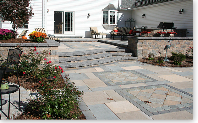 Unilock Select pavers lead the industry with proprietary technologies, ensuring that your paver and wall projects will provide many years of enjoyment.  We sell the full line of Unilock  brick pavers and all sorts, styles and sizes of natural flag stones and outcropping stones at The Landscape Connection - call us today at (815) 639-0903.